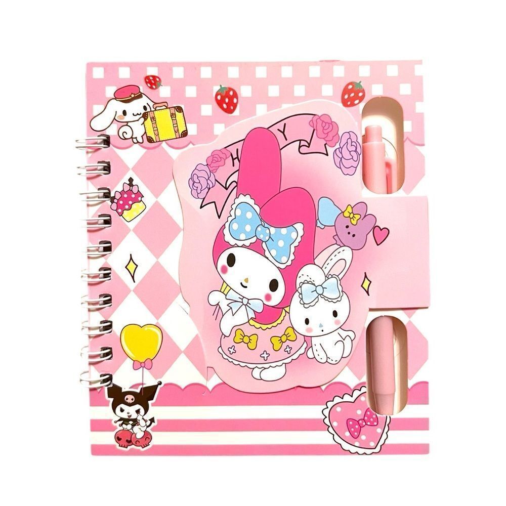 Pink My Melody And Friends Notebook with Pen Set